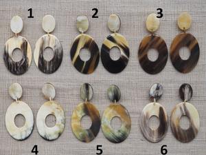 Pendientes de cuerno de búfalo natural para niñas, pendientes de mujer, joyería de cuerno, cuerno natural a la venta - Product Image 4