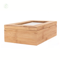 Boîte à thé en bambou à 8 compartiments, boîte de rangement artisanale, écologique, naturelle, décoration intérieure et extérieure, vente en gros du Vietnam
