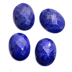Lapis Lazuli Naturel 20x15mm Ovale Rosecut Gemstone 8 Cts Iroc Ventes Pierre Lâche de Haute Qualité Afgani Lapis Ovale Facettes Cab - Product Image 5