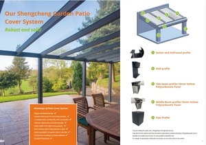 Moderno <span class=keywords><strong>policarbonato</strong></span> Terrassendach terrazza tettoia esterno Veranda copertura Patio - Product Image 3