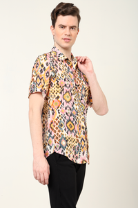 Men's Solid Casual Summer <b>Shirt</b> Regular Fit Anti-Shrink Cotton/Bamboo Fiber <b>Button</b> Down Collar <b>Half</b> Sleeve OEM Service Available - Product Image 1
