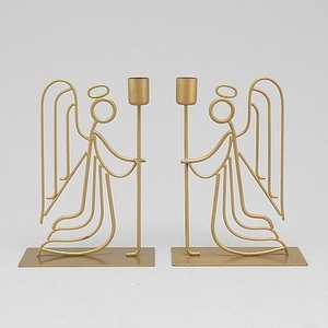 Bougeoir en métal pour éclairage et décoration d'intérieur Bougeoir décoratif élégant à finition antique - Product Image 1
