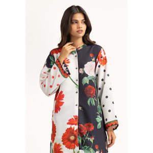 Camisa Informal con Estampado Floral en Color Blanco Hueso, de Poliéster y Cambray, para Mujer, para la Temporada de Primavera/Verano - Product Image 4