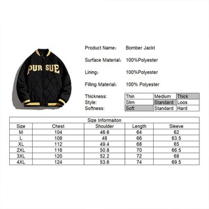 Veste d'hiver de haute qualité Streetwear blouson bombardier isolé pour hommes et femmes veste Letterman Varsity - Product Image 5