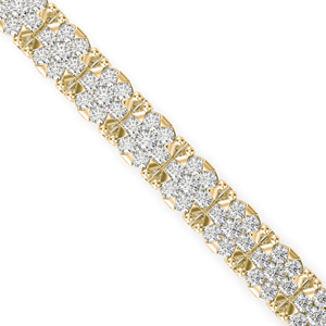 Pulsera de Plata de Ley S925 con Diamantes de Imitación en Forma de Racimo, Diseño de Diamantes Múltiples sin Fin, Regalo de Cumpleaños para Mujer - Product Image 2