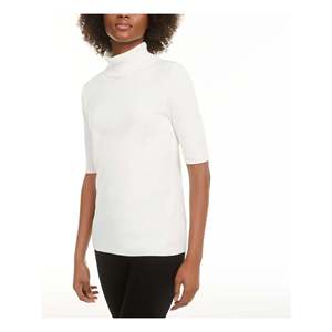 Cardigan Bianco da Donna Alfani, Traspirante, Collo Alto, da Indossare al Lavoro, Maglione Sottile Stile Coreano, Taglia XS - Product Image 1