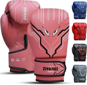 Gants de boxe MMA en cuir PU Farabi, fermeture à boucle réglable, légers, protection UV, respirants, antidérapants, gants rapides - Product Image 1