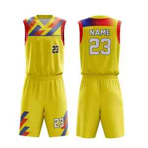 Uniformes de basket-ball fabricant d'usine sublimation imprimé polyester doux respirant confortable matériau pour les joueurs de club - Product Image 4