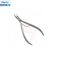 Pince à cuticules en acier inoxydable tendance brosse à ongles à ressort unique pour salon de manucure fournie dans un joint de boîte ronde