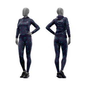 Chándal Deportivo de Invierno para Mujer, Personalizado, 100% Poliéster, Cortavientos, de Secado Rápido, Transpirable, Sudadera con Capucha, Cintura Elástica - Product Image 4