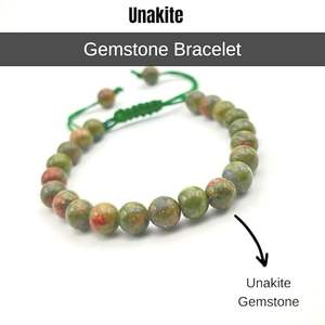 Pulsera de cristal Unakite Natural de 8mm, calidad increíble, elástico, estirable, cuentas de piedra de energía, Ágata Soha, figurita curativa, mascota - Product Image 6