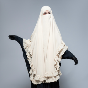 Venta al por mayor de poliéster de primera calidad de gasa Khimar Hijab diseños personalizados para las mujeres de Modesto último desgaste islámico para la boda baja - Product Image 1