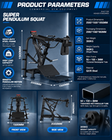 BN Plate Loaded Leg Trainer pour Crossfit Box Athletic Academy Hotel Gym Pendulum Squat Machine