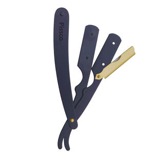 Navaja de Afeitar Recta de Acero Inoxidable para Hombre, Navaja de Peluquero para Cortar y Entresacar Cabello, Soporte para Cuchillos de Salón de Belleza de Pissco - Product Image 2