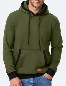 Pull à capuche en coton polaire pour hommes, sweat-shirt surdimensionné à épaules tombantes, streetwear personnalisé, tenue de mode chaude - Product Image 5