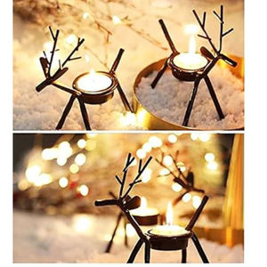 Bougeoir de renne créatif bougeoir en métal vintage pour la meilleure vente bougeoir décoratif de Noël - Product Image 3