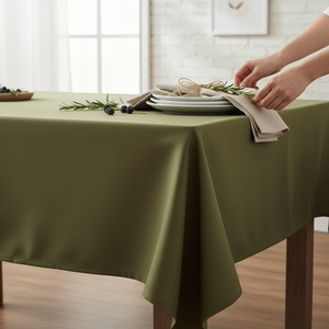 Eco friendly duck cloth <b>tablecloth</b> 140x180cm. Strong fabric water resistant perfect for rustic weddings and modern dining decor - Product Image 5