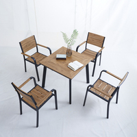 Chaises de restaurant modernes et minimalistes pour jardin, mobilier d'extérieur, chaise à structure métallique pour café