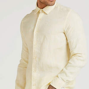 تصنيع المعدات الأصلية مخصص لون خالص طويل الأكمام جولة الرقبة البلوز عارضة مخطط تي شيرت للرجال - Product Image 3