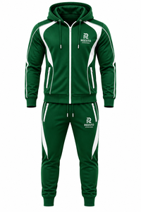Conjunto deportivo para hombre al por mayor, diseño con paneles en contraste, sudadera con capucha y cremallera, diseño personalizado, corte ajustado. - Product Image 3