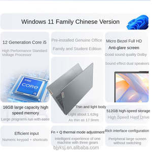 Tout nouveau L e n o v o ordinateur portable professionnel IdeaPad 15s Inter Core I5-12450H 15.6 pouces 16G DDR4 512G SSD ordinateur Note book PC - Product Image 4