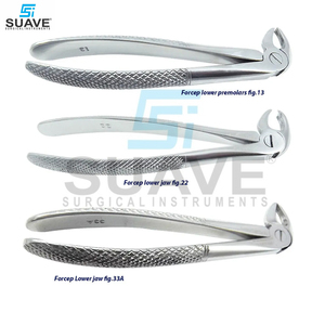 Juego de fórceps de extracción dental Juego de Instrumentos dentales de acero inoxidable para extracción de dientes SUAVE SURGICAL INSTRUMENTS - Product Image 3