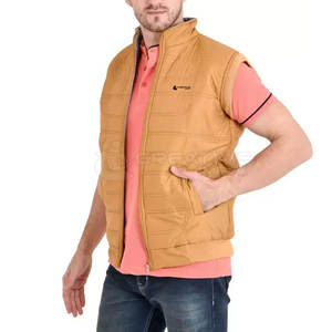 Gilet matelassé respirant en polyester léger et décontracté pour hommes, vêtements d'extérieur isolés et confortables pour l'hiver en vente - Product Image 5