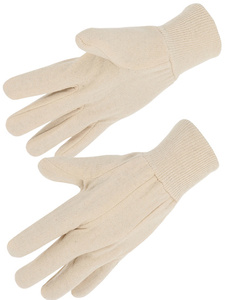 Vente en gros de gants de travail durables en coton jersey coupe pointillée poignet tricoté gants et mitaines confortables en coton - Product Image 5