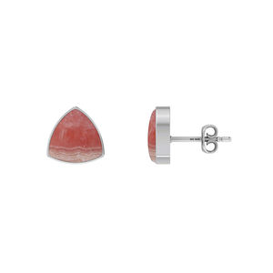 Pendientes de Plata de Ley 925 con Rodocrosita, Engaste de Bisel en Forma de Bala, Joyería de Moda Hecha a Mano, Paquete de Regalo para Fiesta, 3 Unidades - Product Image 1