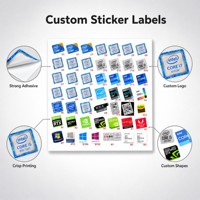 Étiquettes adhésives personnalisées pour processeurs CPU, badges pour l'identification des emballages