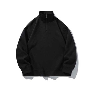 OEM y ODM Men Quarter Zip Pullover con cuello vertical a medida para clubes deportivos de estilo de vida y suministro de ropa informal de etiqueta privada - Product Image 2