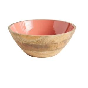 Tazón de Servir de Madera de Nogal Multifuncional de Tendencia, Tazón de Madera de Mango Hecho a Mano para Cocina y Hogar - Product Image 4