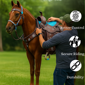 Sillín de caballo de alta calidad, sillín de cuero americano más vendido, sillín de caballo inglés occidental para asiento de carreras profesional de caballos - Product Image 3