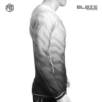 Rashguards MMA à manches longues sur mesure pour adultes, personnalisez votre propre logo - Service OEM disponible BLAZE FIGHT GEAR 80% polyester/20%