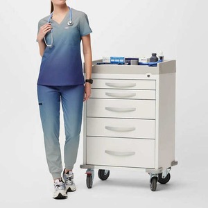 Venta al por mayor de uniformes hospitalarios de alta calidad uniformes médicos elegante mujer enfermería uniformes elásticos médicos conjuntos de uniformes - Product Image 2