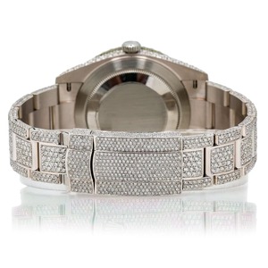 Export Quality Fashion <b>White</b> Iced Out Diamond <b>Watch</b> for Business Meetings Events and High Fashion Looks Available for Sale - Product Image 4
