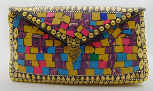 Trendy <b>Clutch</b> Purses Latest Collection Antique Metal Mosaic <b>Clutch</b> Bag Women Fancy Hand Bags for Party <b>Wedding</b> - Product Image 3