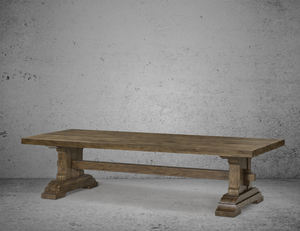 Ensemble de table à manger vietnamienne de luxe et design moderne en bois rustique et en marbre pour meubles de maison et de cuisine - Product Image 2