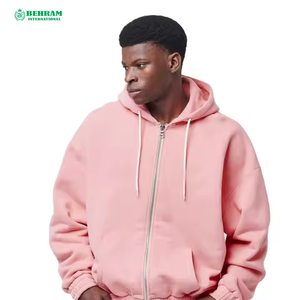 Sweat à capuche unisexe style streetwear personnalisé en molleton 100% coton/éponge française avec fermeture éclair, séchage rapide et respirant pour l'hiver - Product Image 5