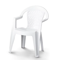 Chaise de salle à manger d'extérieur empilable, élégante, fabriquée en Italie, écologique, en plastique PP durable, certifiée ISO9001 TUV, utilisable par tous les temps, pour les parcs