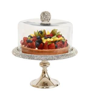 Customized Wedding Decors Metal <b>Cake</b> <b>Stand</b> <b>With</b> <b>Glass</b> <b>Dome</b> Top Supplier at Wholesale Manufacturer Exporter Price From India - Product Image 6