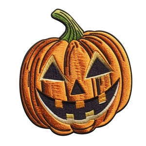 <b>Halloween</b> <b>Party</b> Clothes Decoration Custom Pumpkin Embroidery Patches - Product Image 3