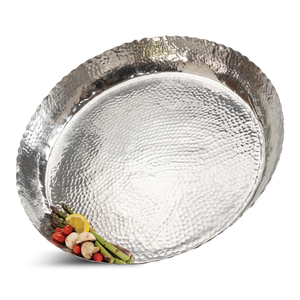 Bandeja de servicio de aluminio con asas Aspecto atractivo Bandeja de plata multifuncional Artículos de decoración de mesa - Product Image 5