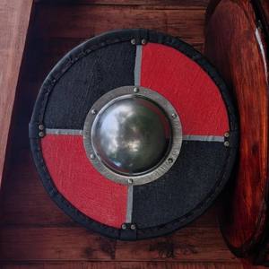 Hoja de acero Nórdico Buckler Escudo Cuchillos Fabricante Decorado Escudo de guerra Arte de la pared Decoración para el hogar Aplicación industrial Cuero - Product Image 4