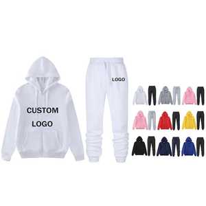 Tracksuit 2 Piece Jogger Set Plus Size Full Zip up <b>Hoodie</b> Set Rhinestone Tracksuit for Men - Product Image 4