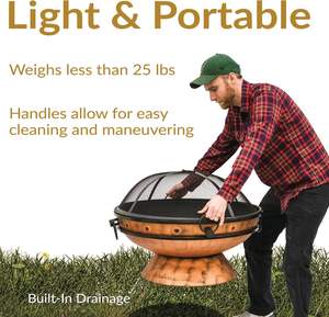 Foyers en cuivre modernes finis à la main avec gaz naturel, design portable pour le chauffage extérieur, utilisation nocturne, 9999 BTU, prix direct en gros - Product Image 6