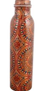 Traditional Ayurvedic Eco-Friendly Copper <b>Bottle</b> with Lid for Natural <b>Water</b> Purification & Health Care - Product Image 4