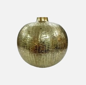 VASE À FLEURS EN MÉTAL DORÉ MARTELÉ TOUTE COULEUR PANTONE POSSIBLE FINI DÉCORATION DE LA MAISON CADEAUX DE MARIAGE - Product Image 6