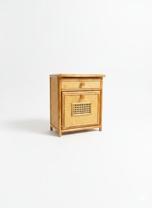 Armoire latérale moderne faite à la main écologique | Placard de chambre tissé naturel avec tiroirs | Meubles de rangement multifonctions - Product Image 3