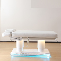 Lit de beauté électrique commercial avec quatre moteurs, chauffage et mousse à mémoire de forme pour salon de beauté, spa, clinique médicale, vente en gros